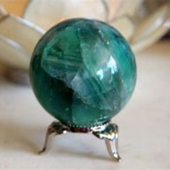 Other - Rare 60"mmPolished Green Fluorite  Crystal Sphere